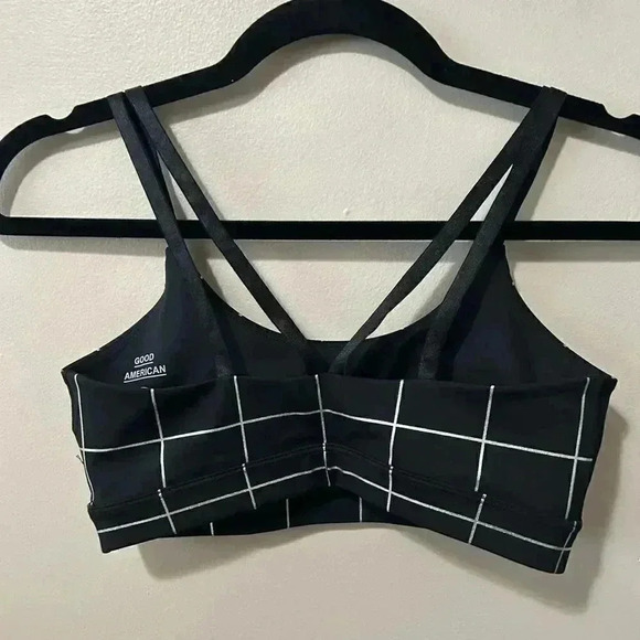 Good American Grid Foil-Print Bra 1/S - Picture 5 of 7